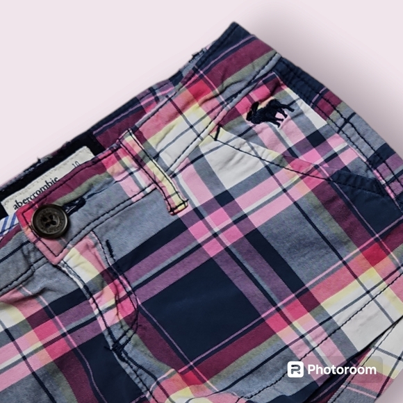 Abercrombie Kids Cute Stretch Shorts Plaid Size 10 - Picture 3 of 3